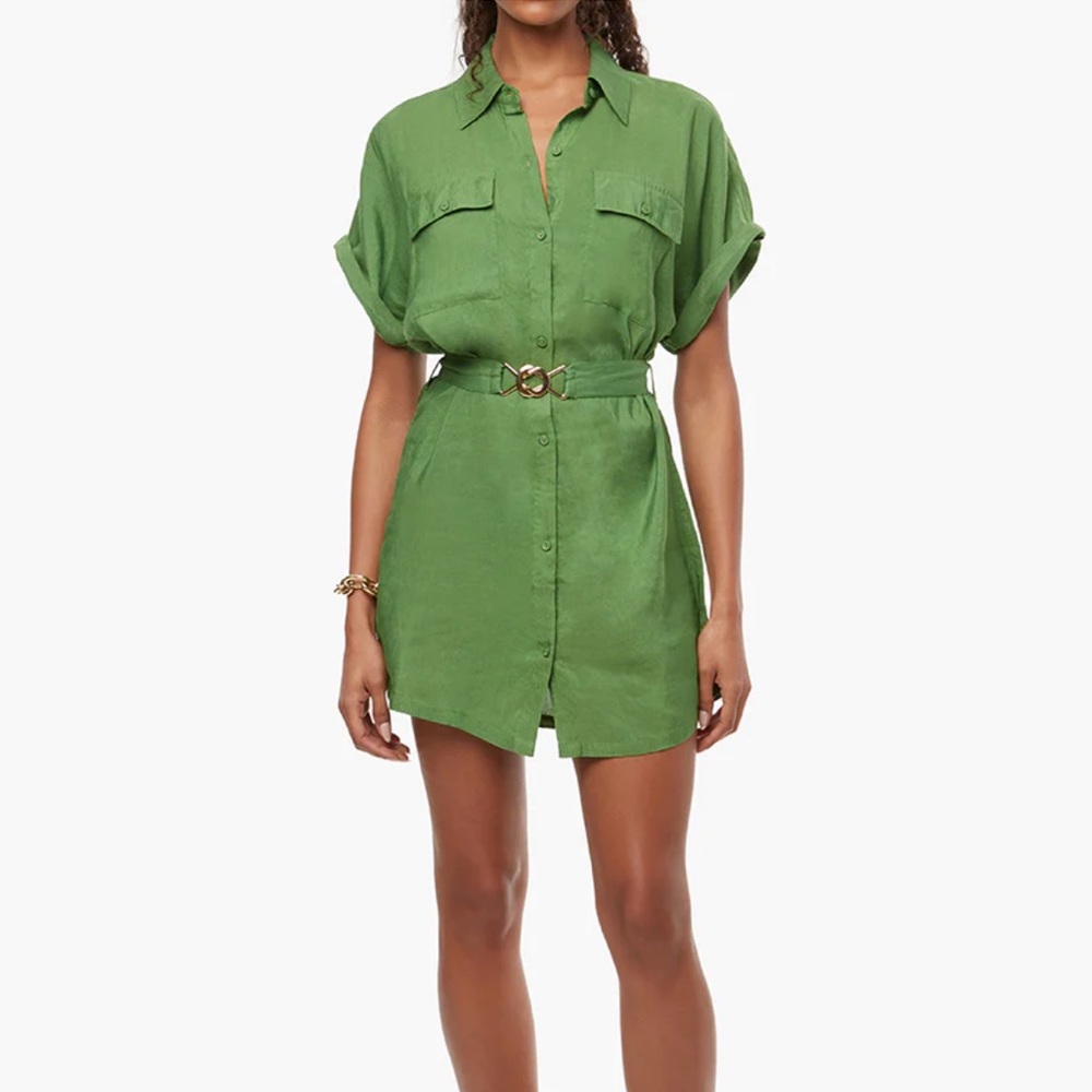 WeWoreWhat Safari Dress. Emerald Green. Medium.